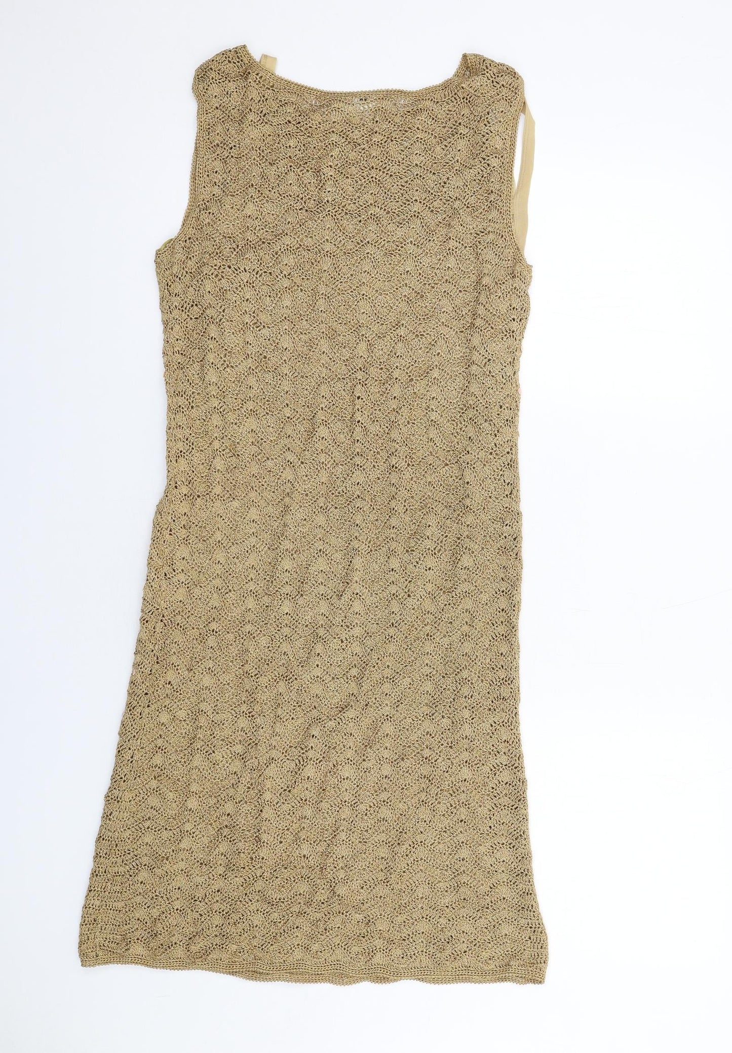 Principles Womens Beige Viscose A-Line Size L Round Neck Pullover