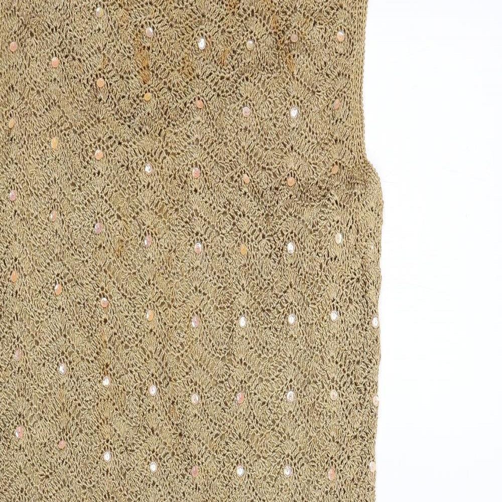 Principles Womens Beige Viscose A-Line Size L Round Neck Pullover