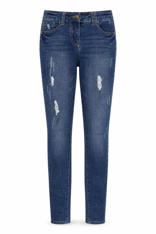 G21 Womens Blue Cotton Skinny Jeans Size 8 L35 in Slim Zip