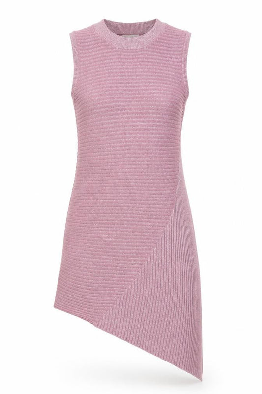 Next Womens Pink Viscose Tank Dress Size 10 Round Neck Pullover