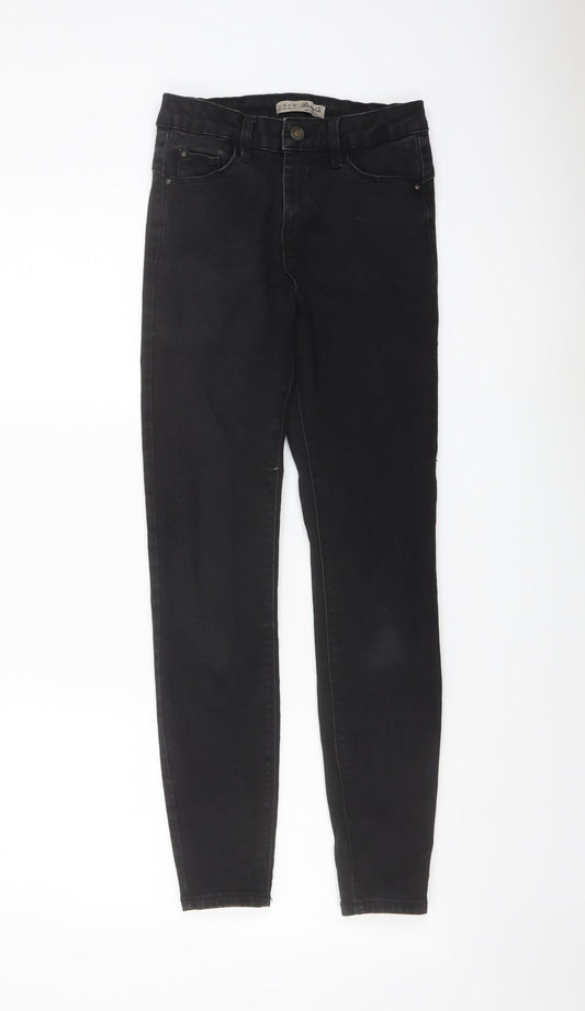 Denim & Co. Womens Black Cotton Skinny Jeans Size 8 L27 in Regular Button