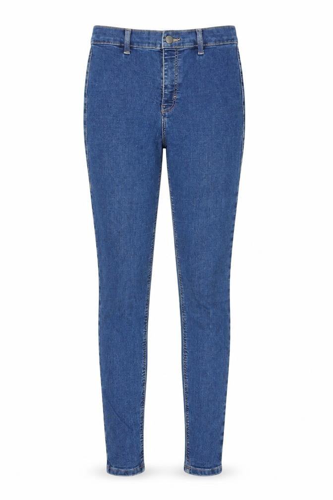 Topshop Womens Blue Cotton Skinny Jeans Size 27 in L28 in Regular Button