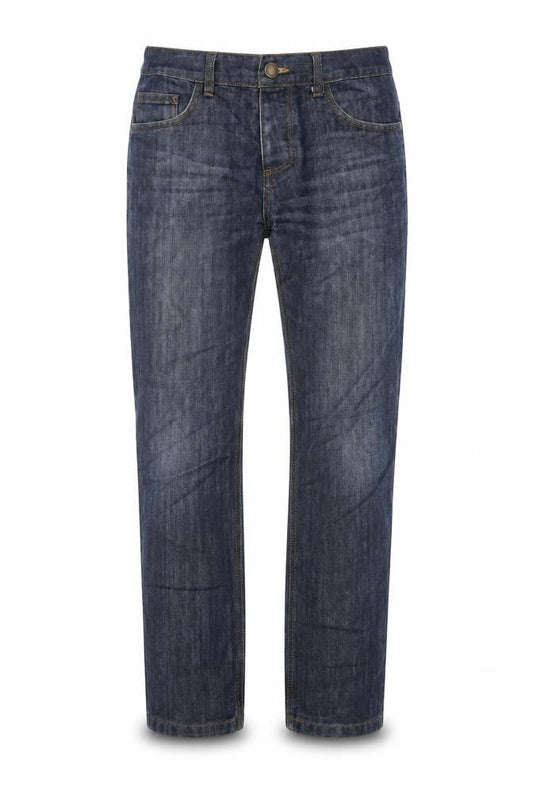 Denim & Co. Mens Blue Cotton Straight Jeans Size 32 in L30 in Regular Button