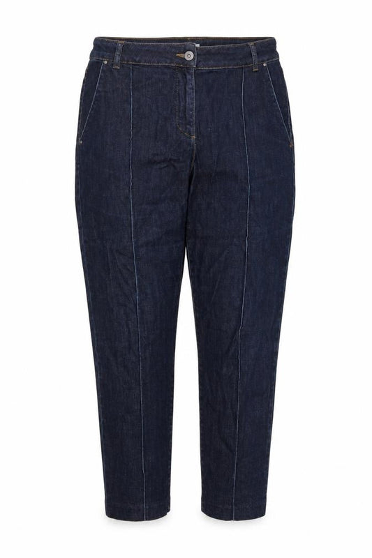 Great Plains Womens Blue Cotton Tapered Jeans Size 14 L25 in Regular Button