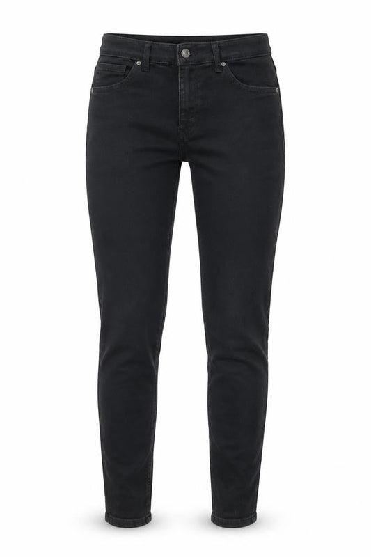 Topshop Womens Black Cotton Skinny Jeans Size 30 in L28.5 in Regular Button