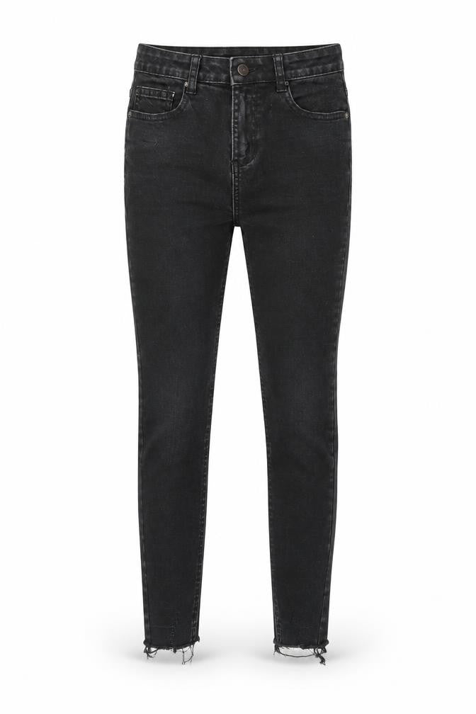 George Girls Grey Cotton Skinny Jeans Size 9-10 Years Regular Button - Distressed Hem