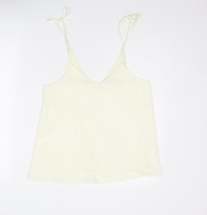 River Island Womens Ivory Polyester Camisole Tank Size 8 V-Neck
