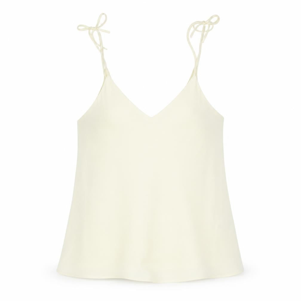 River Island Womens Ivory Polyester Camisole Tank Size 8 V-Neck