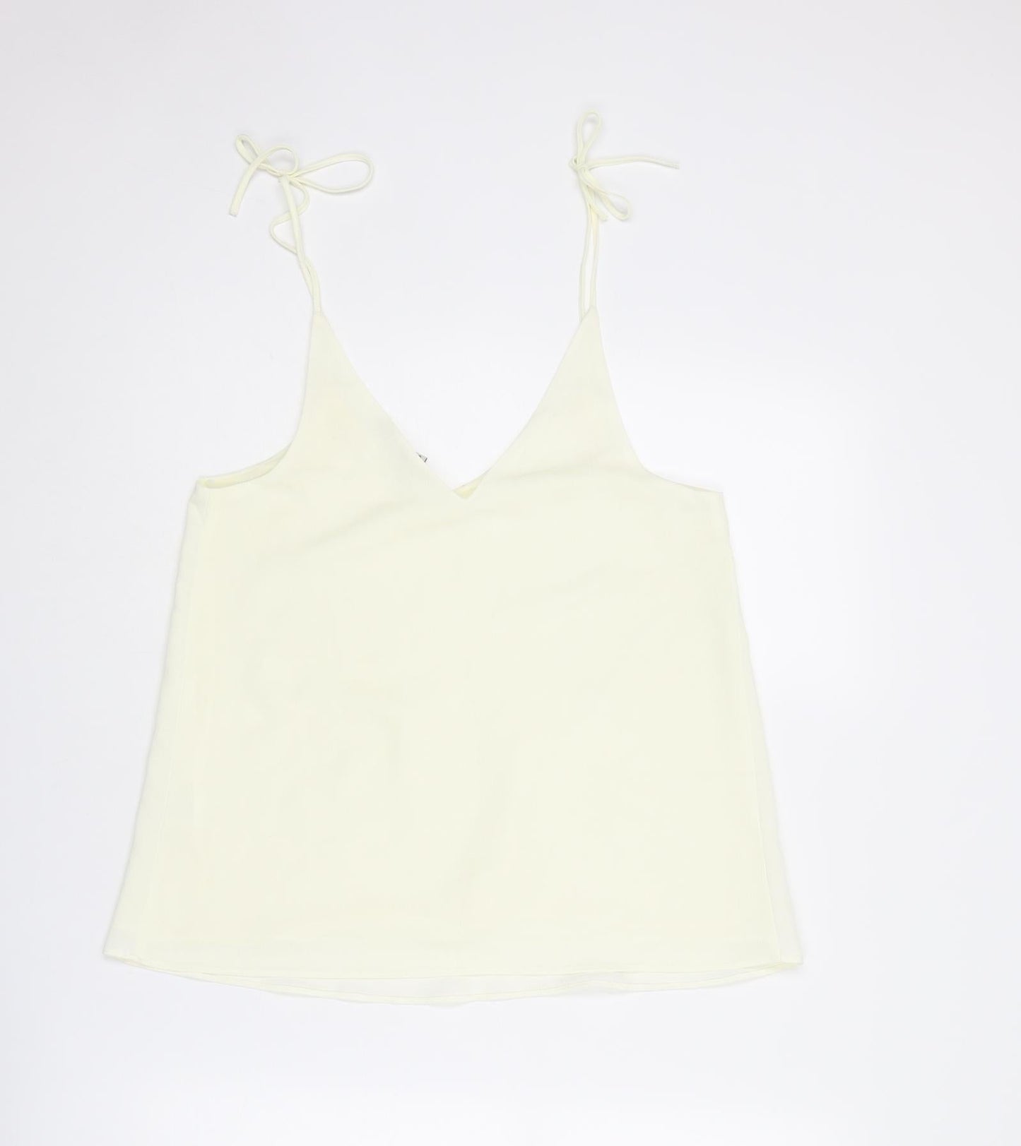 River Island Womens Ivory Polyester Camisole Tank Size 8 V-Neck