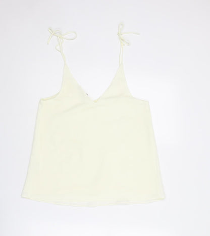 River Island Womens Ivory Polyester Camisole Tank Size 8 V-Neck