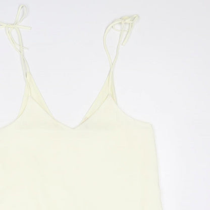 River Island Womens Ivory Polyester Camisole Tank Size 8 V-Neck