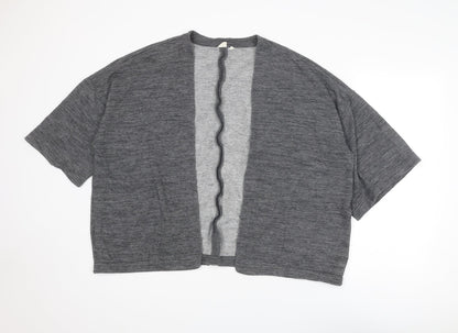 Gap Womens Grey V-Neck Polyester Cardigan Jumper Size M