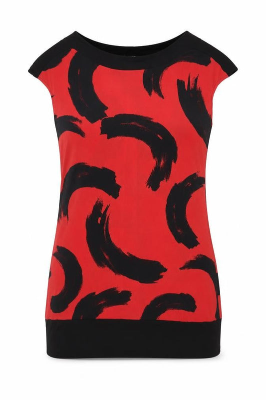 Debenhams Womens Red Floral Polyester Shift Size 12 Round Neck Zip