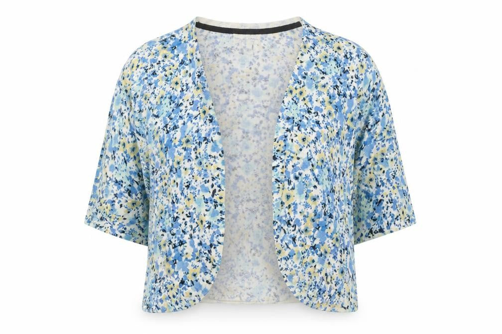 Adrienne Vittadini Womens Multicoloured V-Neck Floral Linen Cardigan Jumper Size XL