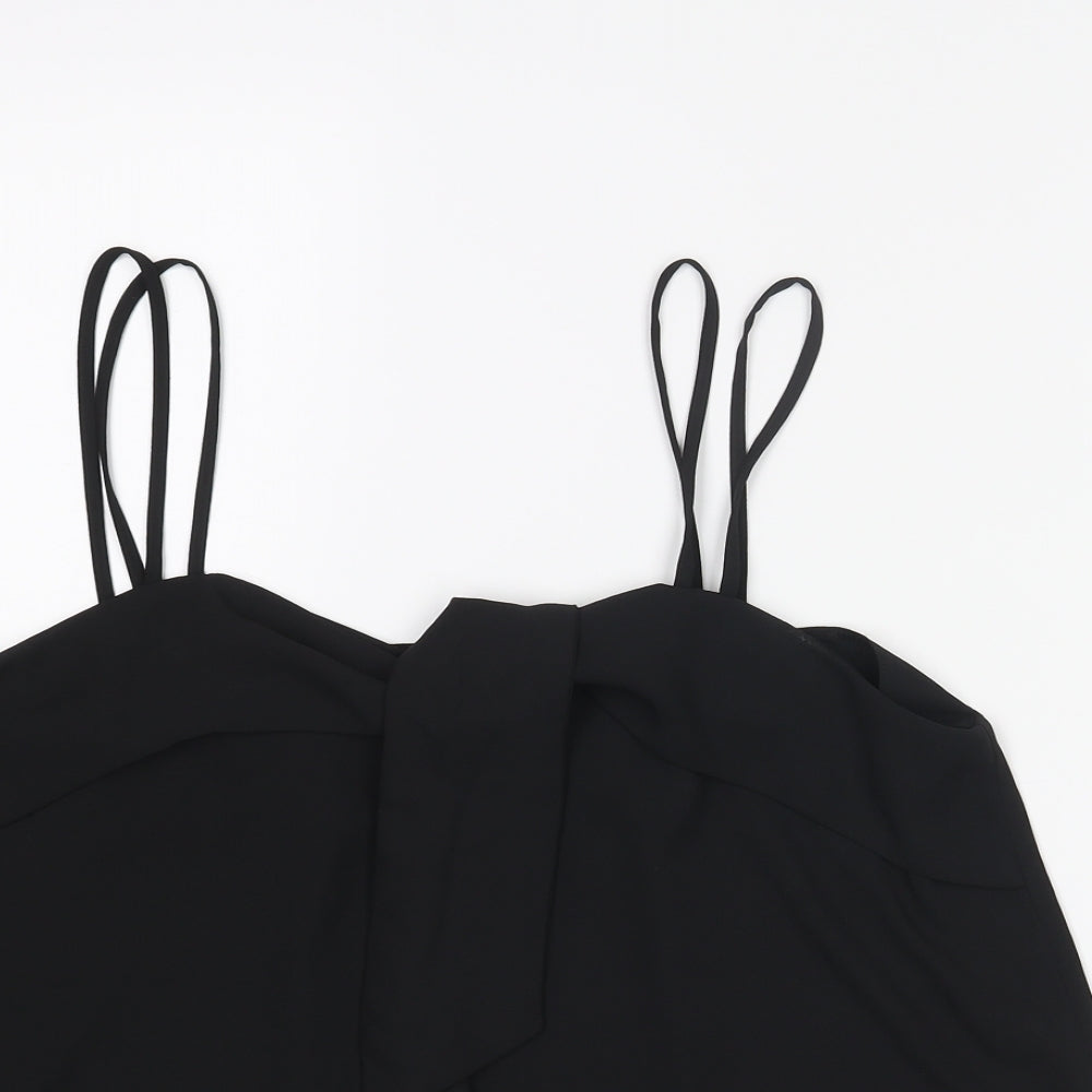 Mango Womens Black Polyester Camisole Tank Size M V-Neck