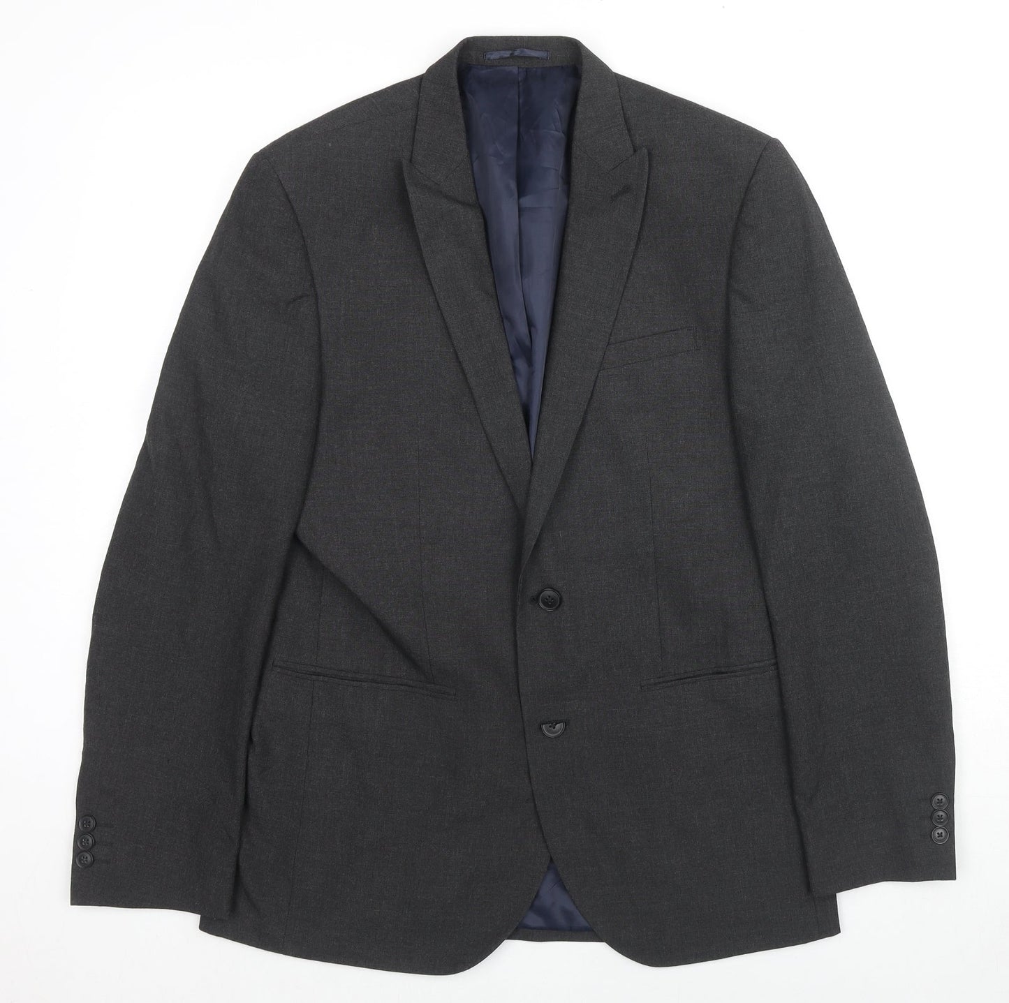 NEXT Mens Black Polyester Jacket Suit Jacket Size 40 Regular