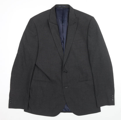 Next Mens Black Polyester Jacket Suit Jacket Size 40 Regular