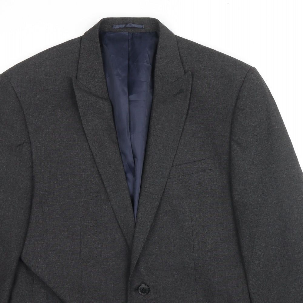 NEXT Mens Black Polyester Jacket Suit Jacket Size 40 Regular