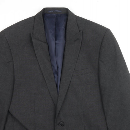 Next Mens Black Polyester Jacket Suit Jacket Size 40 Regular