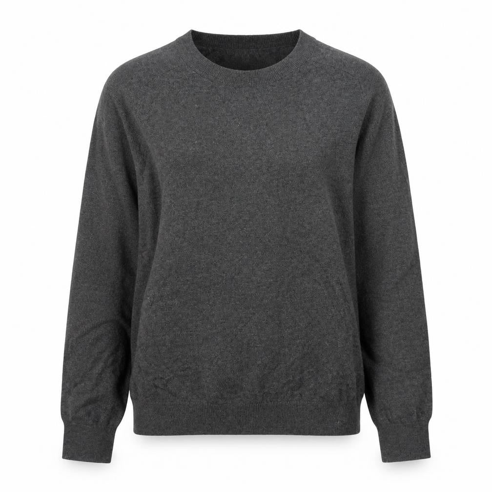 H&M Womens Grey Round Neck Viscose Pullover Jumper Size S
