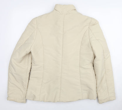 H&M Womens Beige Jacket Size M Zip