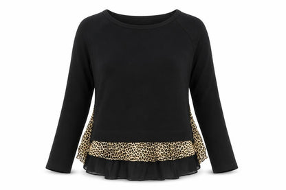 Karen Kane Womens Black Round Neck Polyester Pullover Jumper Size M