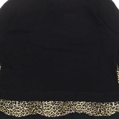 Karen Kane Womens Black Round Neck Polyester Pullover Jumper Size M