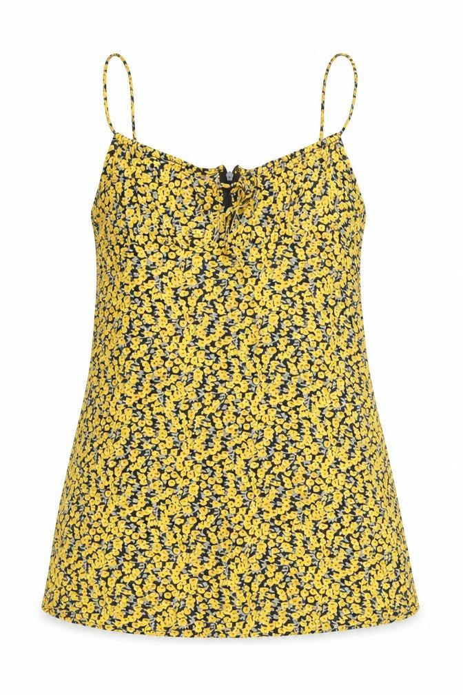 Motel Womens Multicoloured Floral Viscose Basic Tank Size M Round Neck