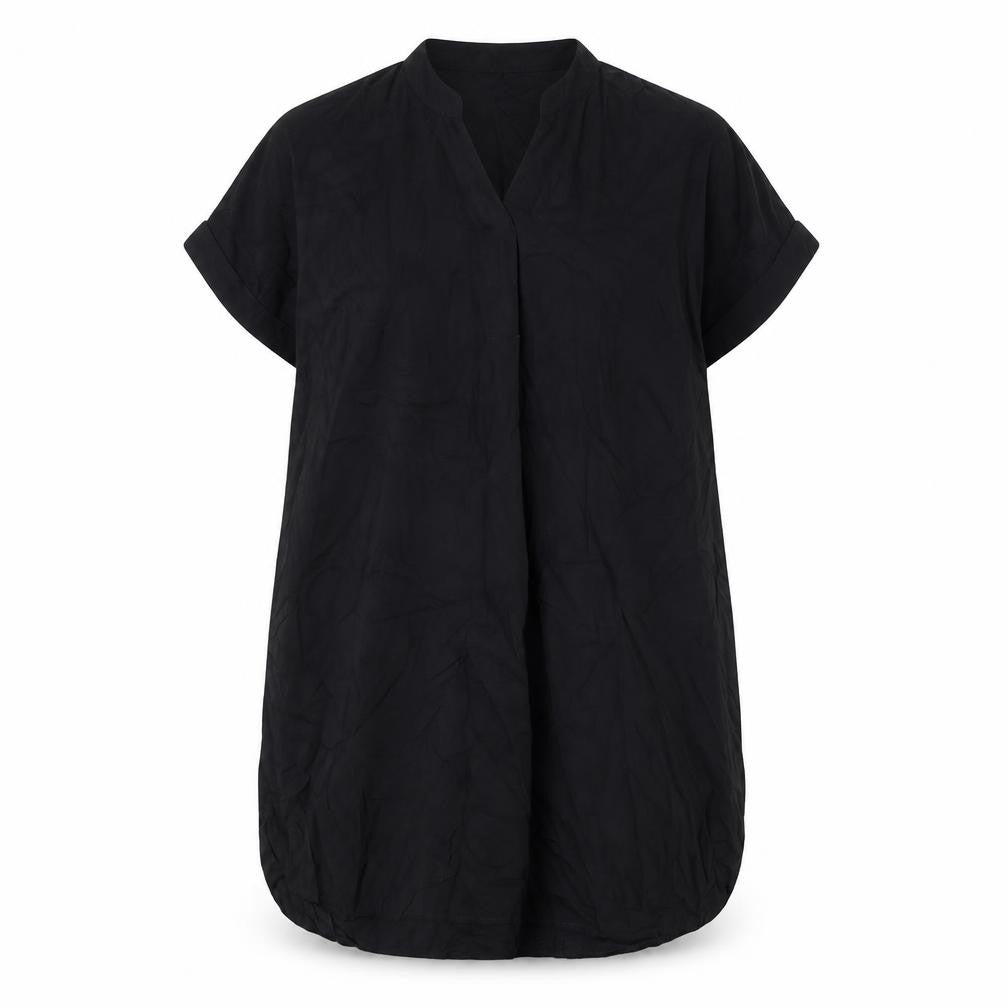 H&M Womens Black Viscose A-Line Size 10 V-Neck Pullover