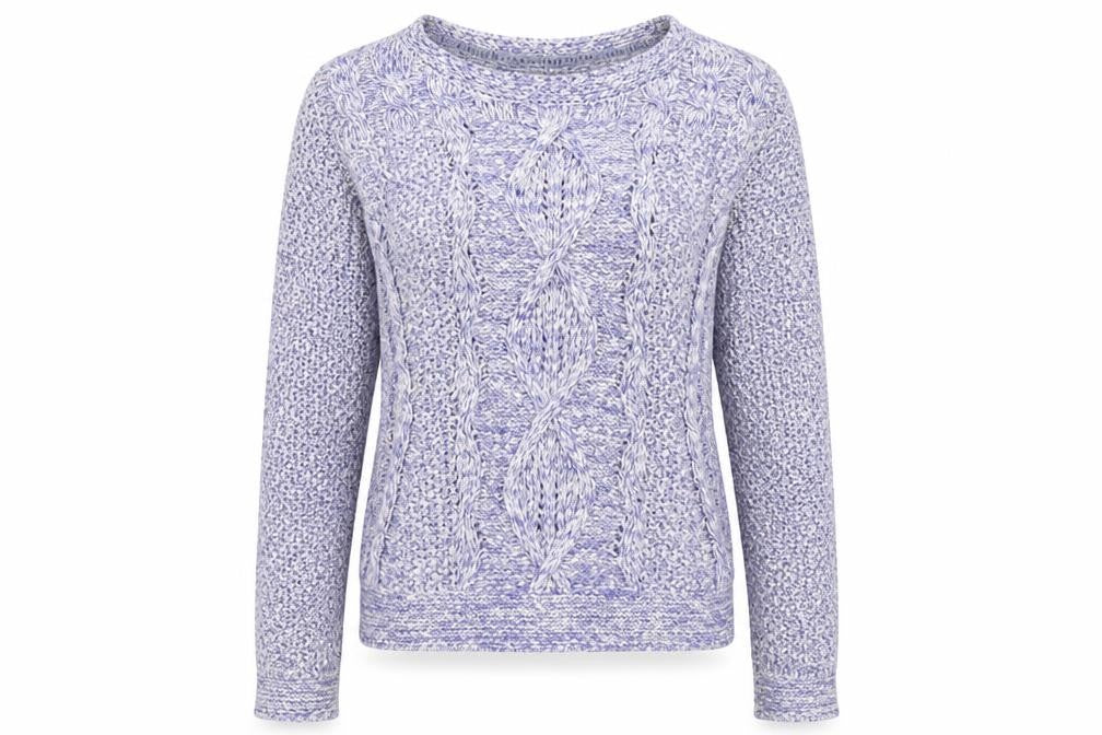 Indigo Womens Purple Round Neck 100% Cotton Pullover Jumper Size 8