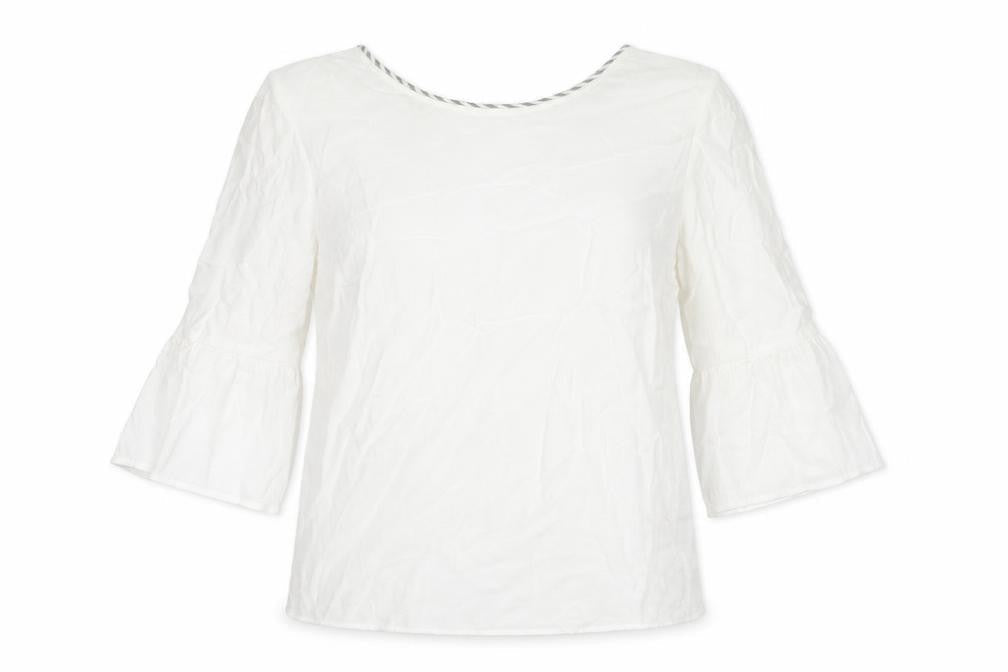 NEXT Womens White Viscose Basic Blouse Size 10 Round Neck