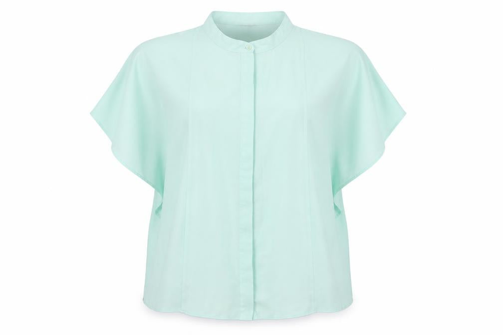 ASOS Womens Green Polyester Basic Blouse Size 18 Round Neck