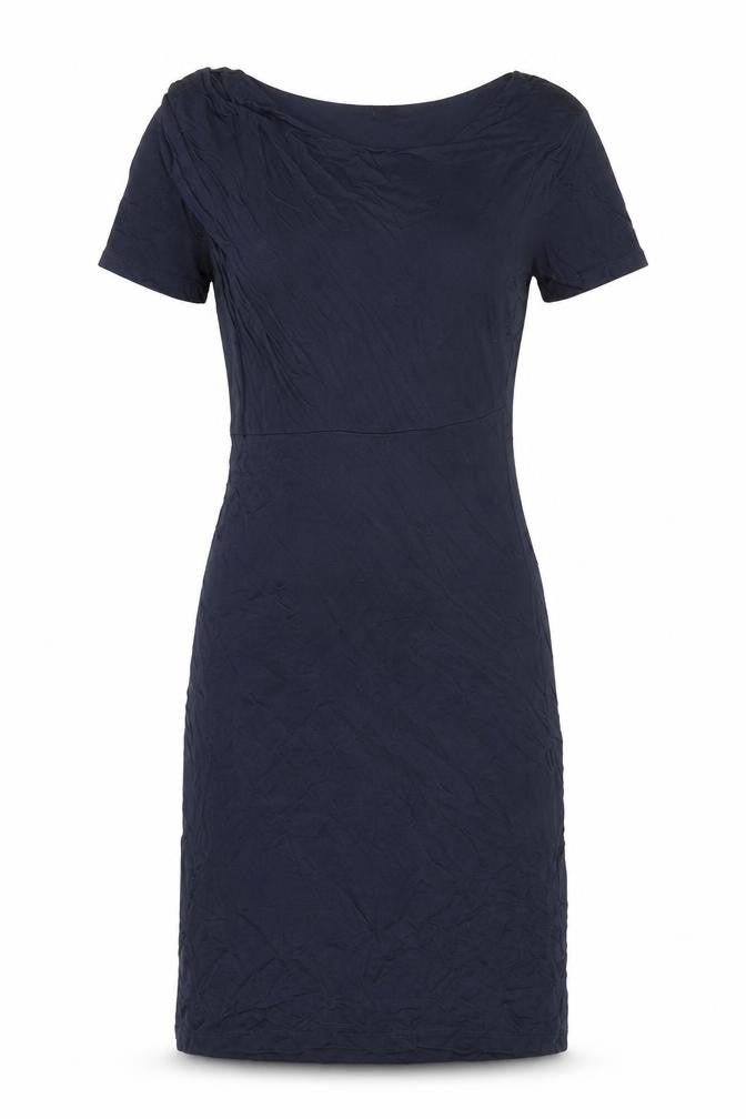 Marks & Spencer Womens Blue Viscose T-Shirt Dress Size 10 Cowl Neck Pullover