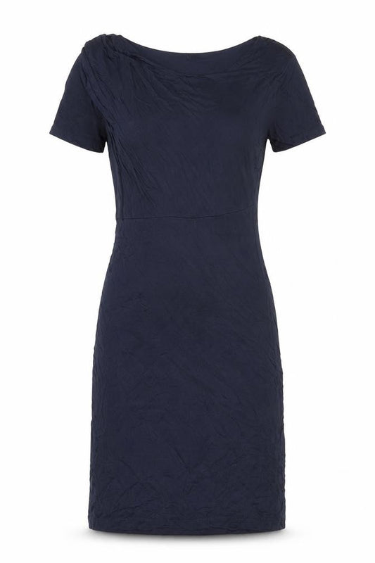 Marks & Spencer Womens Blue Viscose T-Shirt Dress Size 10 Cowl Neck Pullover