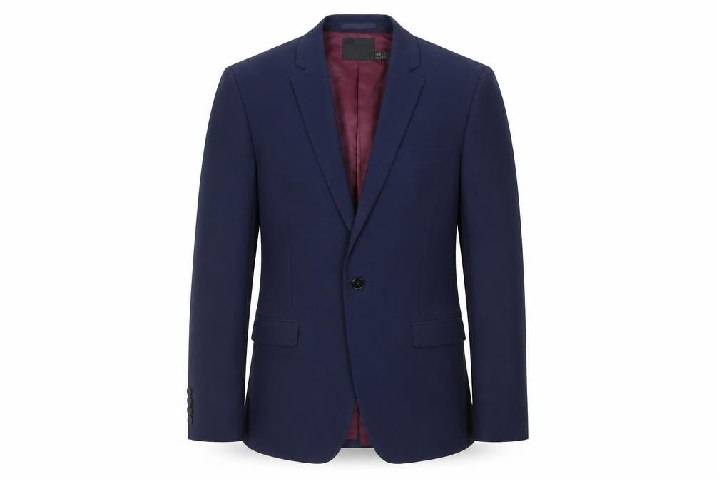 ASOS Mens Blue Polyester Jacket Suit Jacket Size 38 Regular
