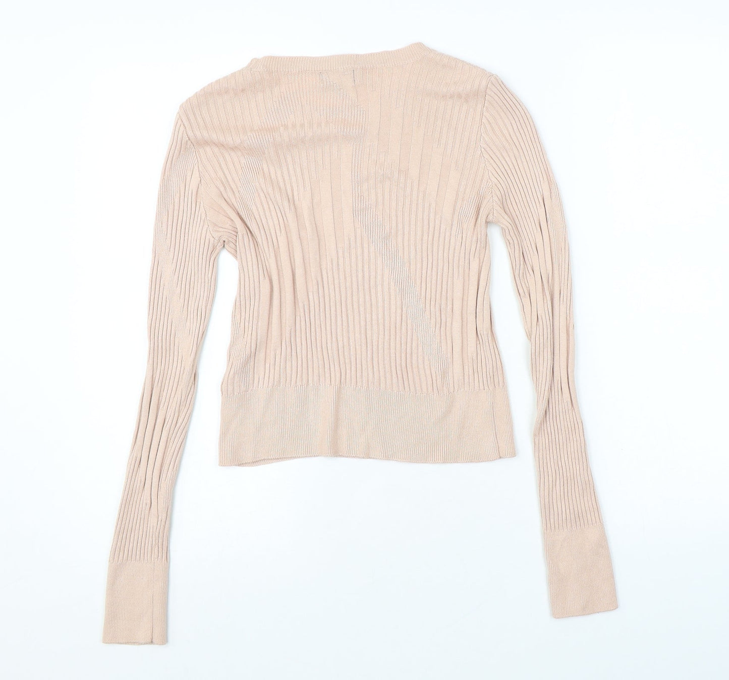 Topshop Womens Pink Round Neck Viscose Pullover Jumper Size 8