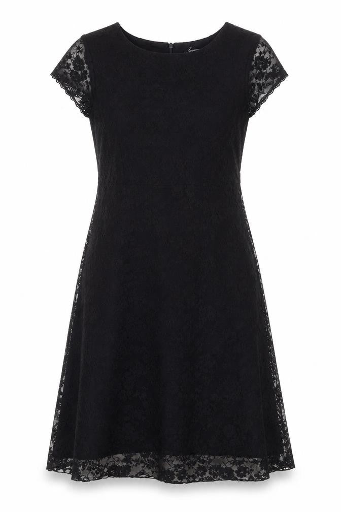 AMARANTO Womens Black Polyester A-Line Size 10 Boat Neck Pullover