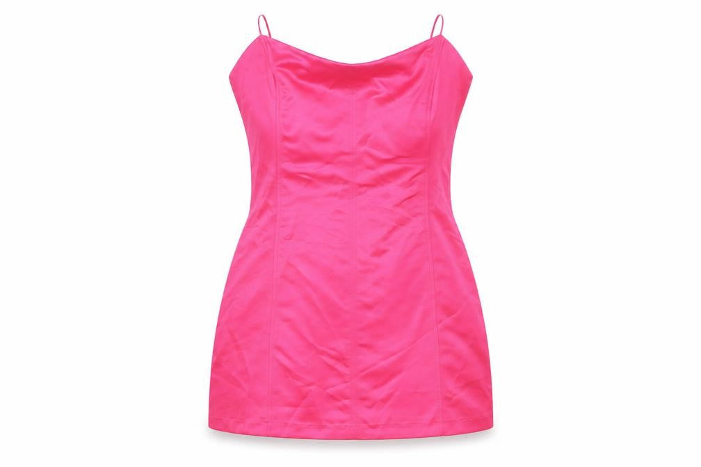Zara Womens Pink Polyester Mini Size L Off the Shoulder Zip