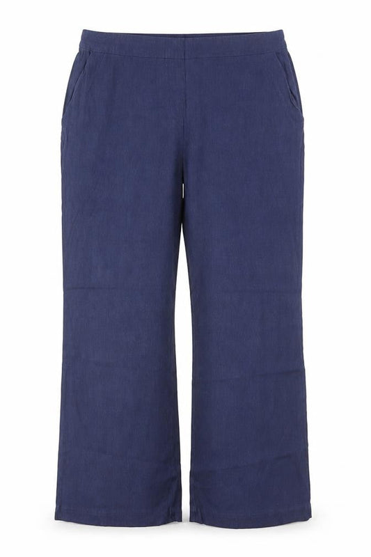Label Be Womens Blue Viscose Trousers Size 16 L27 in Regular Zip
