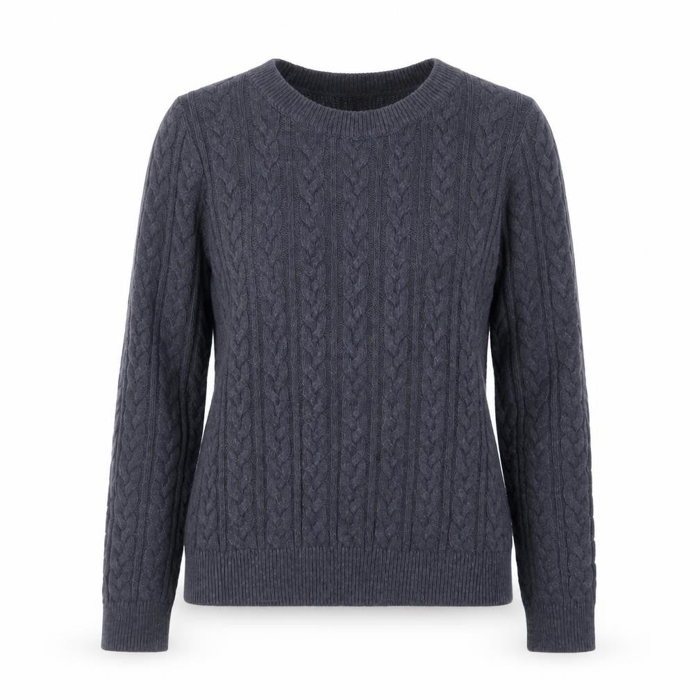 H&M Womens Blue Round Neck Acrylic Pullover Jumper Size XS