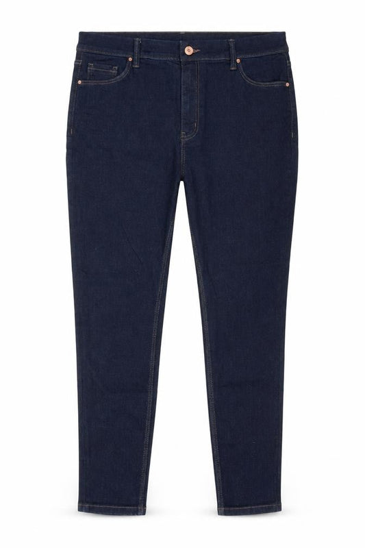 Marks & Spencer Womens Blue Cotton Skinny Jeans Size 36 in L26 in Regular Zip
