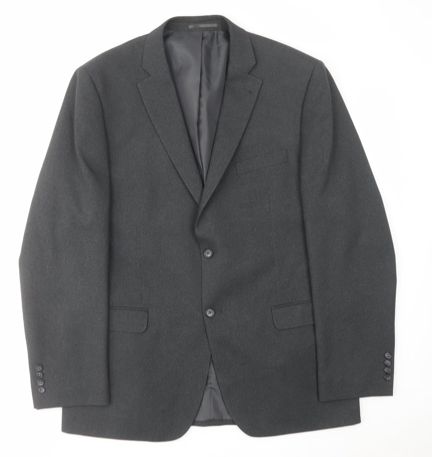 Greenwoods Mens Grey Polyester Jacket Suit Jacket Size 44 Regular