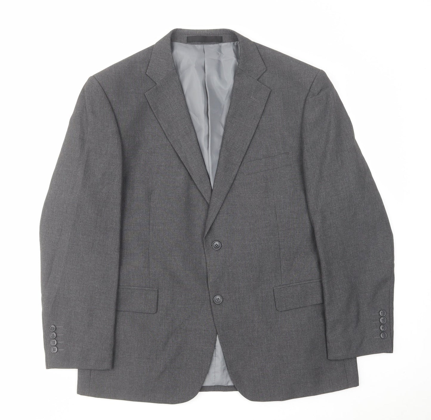 Marks and Spencer Mens Grey Polyester Jacket Suit Jacket Size 42 Regular