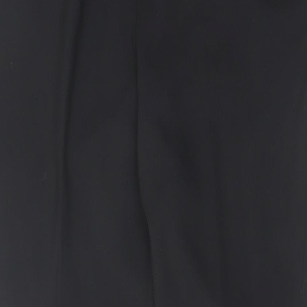 Next Womens Black Polyester Dress Pants Trousers Size 12 L29 in Regular Hook & Eye