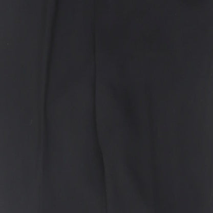 Next Womens Black Polyester Dress Pants Trousers Size 12 L29 in Regular Hook & Eye