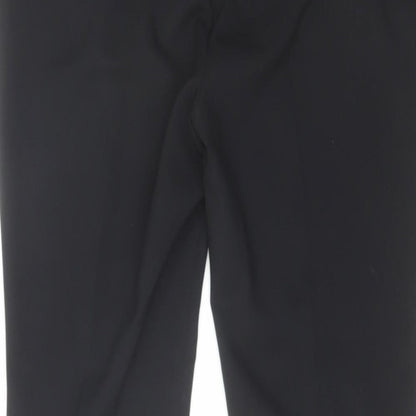 Next Womens Black Polyester Dress Pants Trousers Size 12 L29 in Regular Hook & Eye