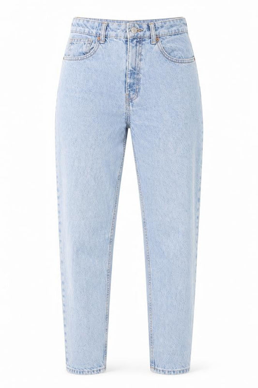 Zara Womens Blue Cotton Tapered Jeans Size 10 L28 in Regular Zip