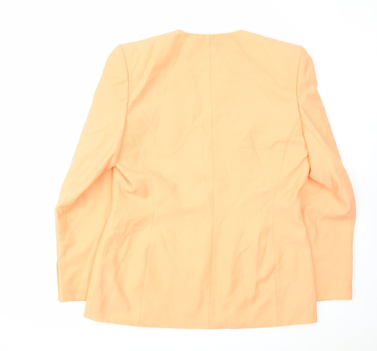 Mansfield Womens Orange Jacket Blazer Size 14 Button