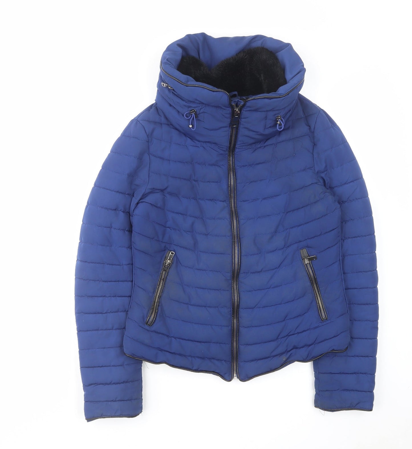 Zara Womens Blue Jacket Size S Zip