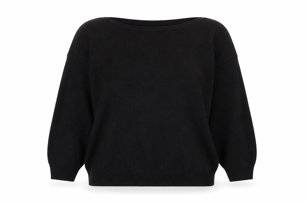 Boohoo Womens Black Round Neck Acrylic Pullover Jumper Size XL